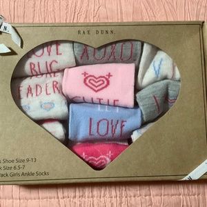 Rae Dunn Girls Ankle Socks Pack of 10 Sock Size 6.5-7 Shoe 9-13 Multicolor